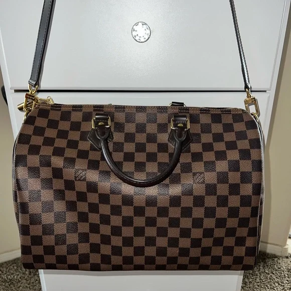 💯 Authentic Louis Vuitton Speedy Bandouliere 35, Damien Ebene - Picture 3 of 17